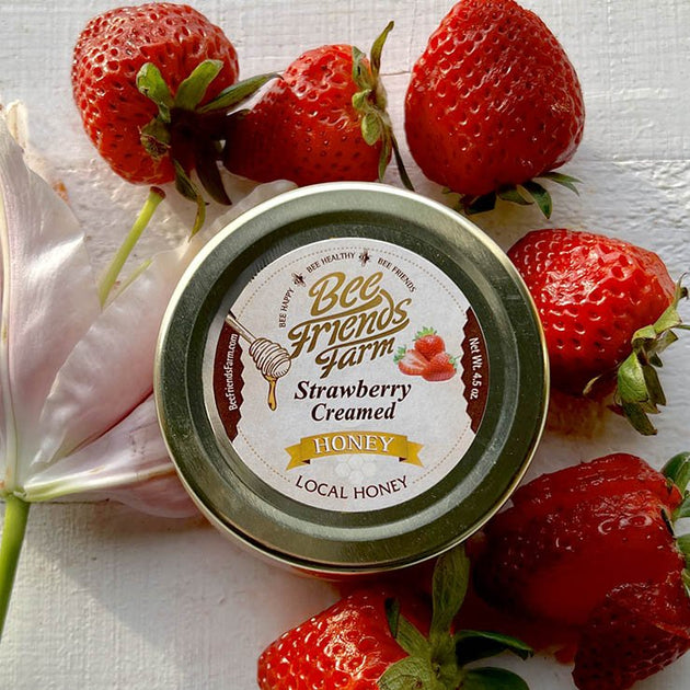 Strawberry Creamed Honey | Bee Friends Farm