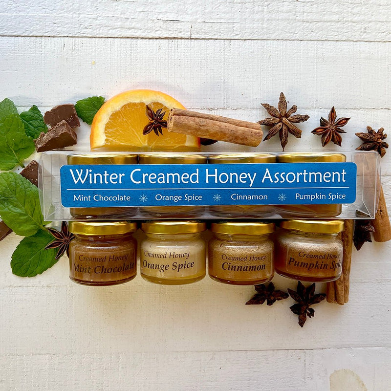 Creamed Honey Assortment: Winter Edition - Bee Friends Farm