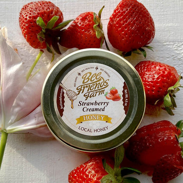 Strawberry Creamed Honey | Bee Friends Farm