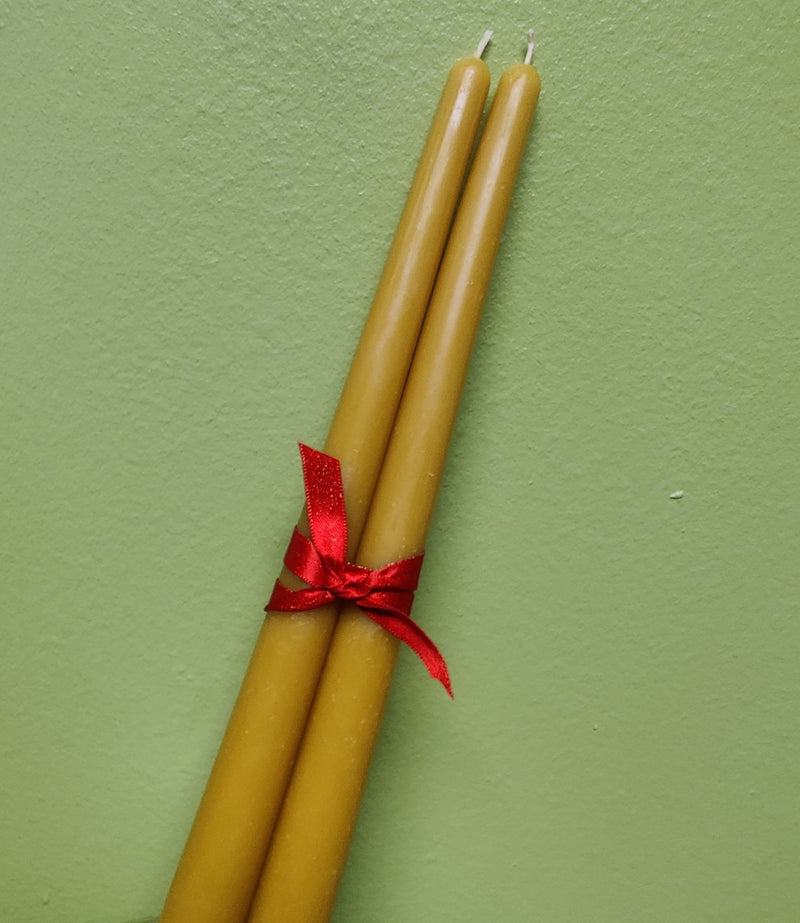 10" Taper Beeswax Candles - Bee Friends Farm