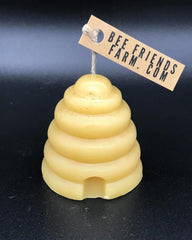 Skep Beehive Beeswax Candle - Bee Friends Farm
